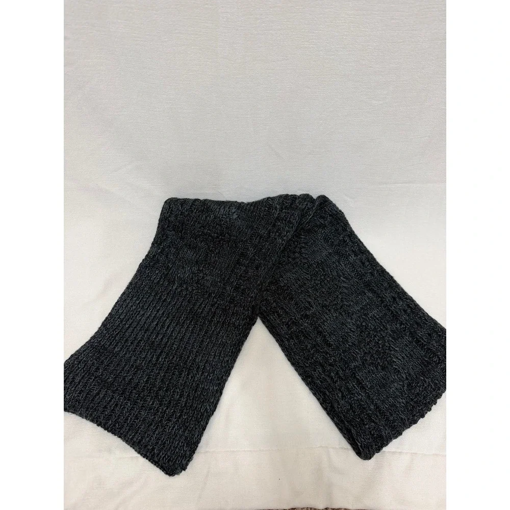 Columbia Charcoal Gray Ribbed Knit Scarf Winter Outdoor Cold Weather XL1515